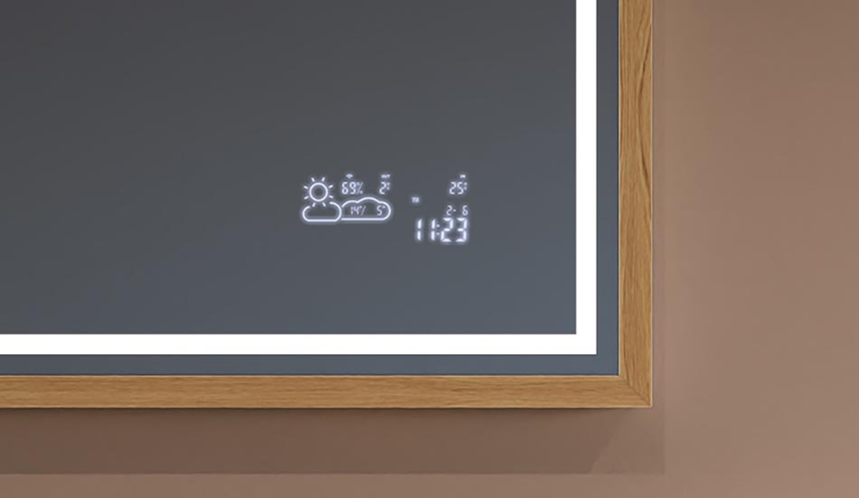 Spejl i sort loftramme til moderne og minimalistiske badeværelser | ARTFORMA