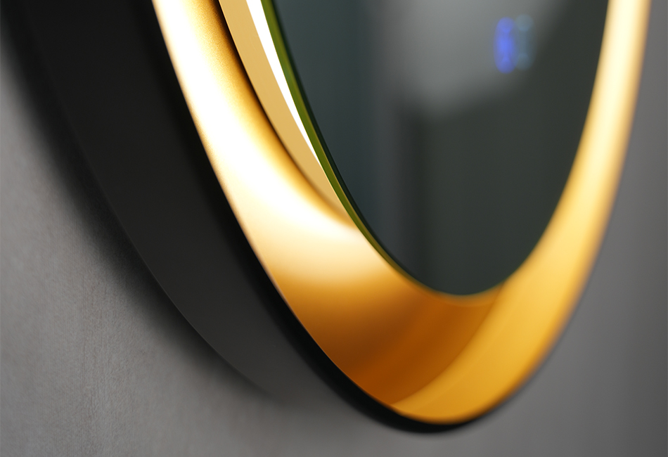 Spejl i sort metalramme