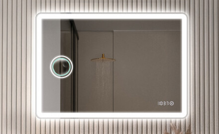 Afrundede klassiske spejle med belysning