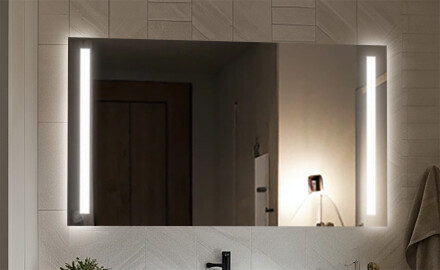 Rektangulære batteridrevne spejle