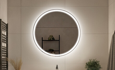 Runde batteridrevne spejle