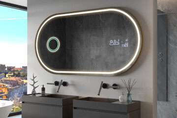 Indrammede LED-spejle