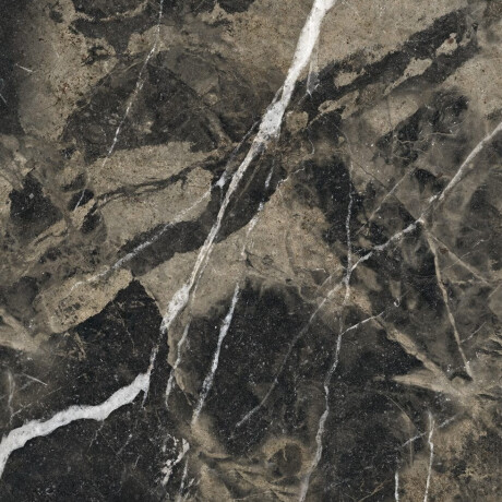 Glaseret porcelænsflise til gulv, 60x120, sort med gyldne årer, blank, rektificeret, A4H109 Pierre Black #19