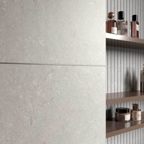 Vægfliser 60x120 cm, grå mat A4H1097 Shellstone Grigio Rigat-One #4