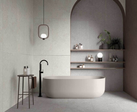 Gres til gulvet, 60x120 cm, beige, mat, A4H1099 Shellstone Beige