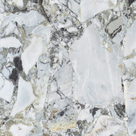 Storformat-keramisk flise 120x280, hvid marmor med gyldne årer, blank overflade A4H1117 Bellezza Bianca #3