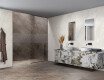 Glaseret porcelænsflise til gulv, 120x280 cm, brun stenlook, mat, A4H1133 Agathos Multicolor