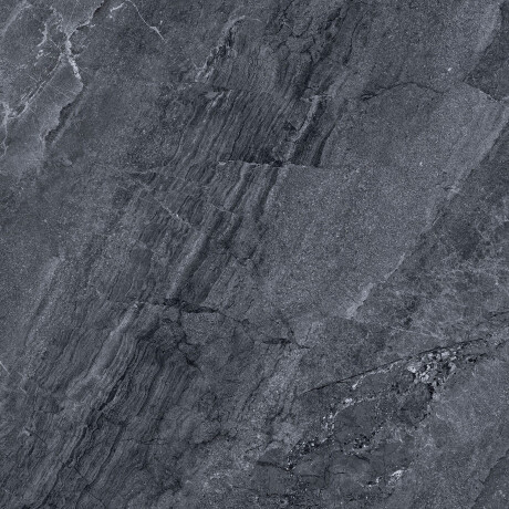 Glaseret keramisk flise til gulv, 120x120 cm, antracitfarvet, stenlook, mat, A4H1138 Agathos Anthracite #1