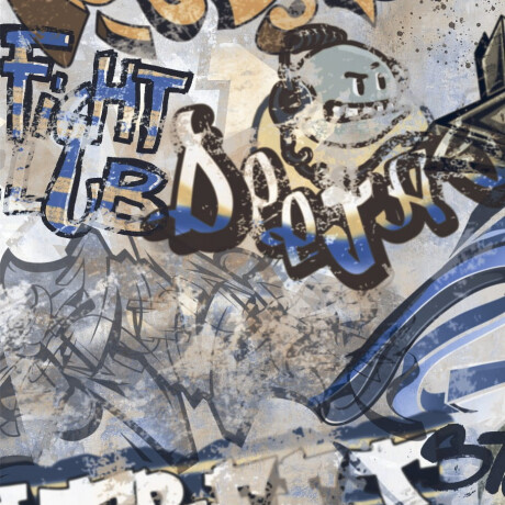 Glaseret porcelænsflise til gulv, 120 x 280 cm, mat grå, rektificeret, A4H248 City Graffiti Grey #5