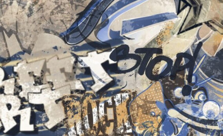 Glaseret porcelænsfliser til gulv, stort format 120x280 cm, beige, mat, rektificeret A4H255 City Graffiti Beige