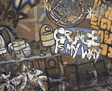 Glaseret porcelænsfliser til gulv, storformat 120x280 cm, mat, rektificeret A4H262 City Graffiti Multicolor