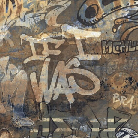 Glaseret porcelænsfliser til gulv, storformat 120x280 cm, mat, rektificeret A4H262 City Graffiti Multicolor #2