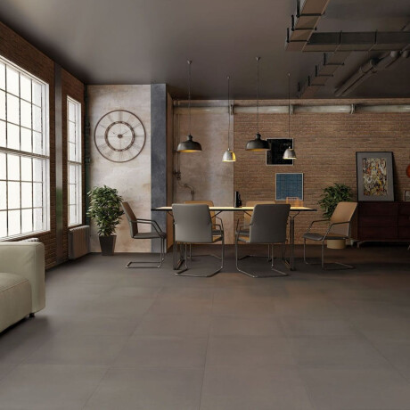 Glaseret porcelænsflise til gulv, 60x120 cm, mørkegrå beton, mat, rektificeret, A4H327 Massive Dimgray #2