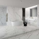 Storformat porcelænsflise, 120 x 270 cm, blank, med grå årer, rektificeret, A4H451 Statuario Superiore #3