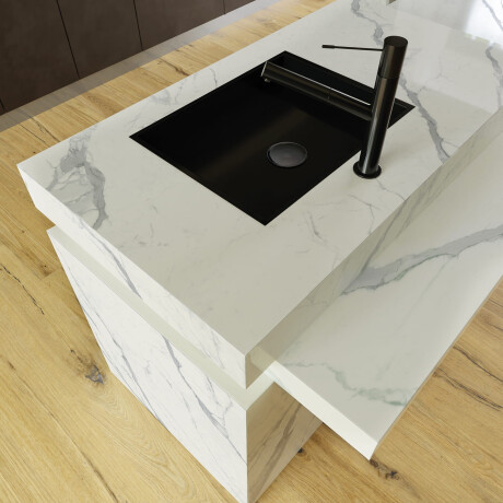 Storformat porcelænsflise, 120 x 270 cm, blank, med grå årer, rektificeret, A4H451 Statuario Superiore #11