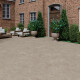 Gres til gulv 100x100, travertin, tværsnit, mat, gråbeige taupe A4H499 Chrono Stone #3