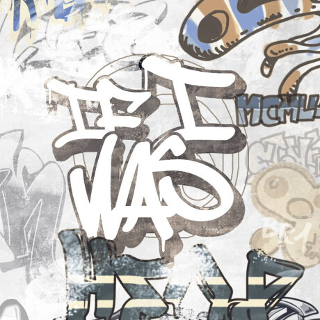 Glaseret porcelænsflise til gulv, 120 x 280 cm, mat grå, rektificeret, A4H640 City Graffiti White #2