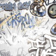 Glaseret porcelænsflise til gulv, 120 x 280 cm, mat grå, rektificeret, A4H640 City Graffiti White #3