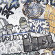 Glaseret porcelænsflise til gulv, 120 x 280 cm, mat grå, rektificeret, A4H640 City Graffiti White #4