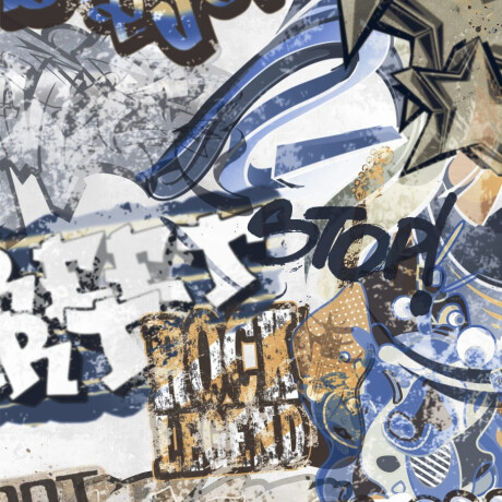 Glaseret porcelænsflise til gulv, 120 x 280 cm, mat grå, rektificeret, A4H640 City Graffiti White #5