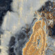 Storformat-porcelænsfliser 120x280, mørkeblå marmor med årer, blank overflade A4H674 Eterno Blu #1