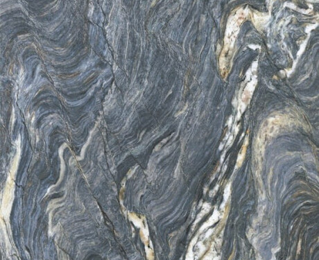 Storformat-porcelænsfliser 120x280, blå marmor med lyse årer, blank overflade, A4H677 Esplosione