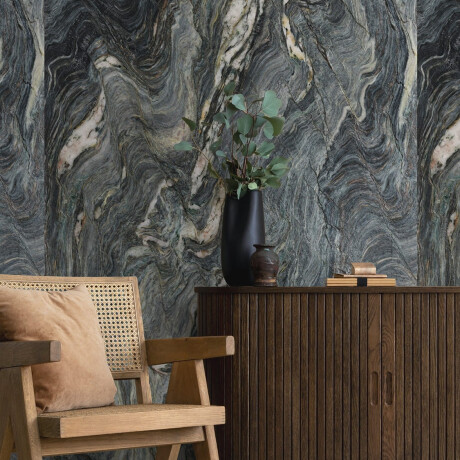 Storformat-porcelænsfliser 120x280, blå marmor med lyse årer, blank overflade, A4H677 Esplosione #3