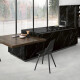 Storformat-keramisk flise 120x280, sort marmor med hvide årer, mat, A4H688 Markina Black #7