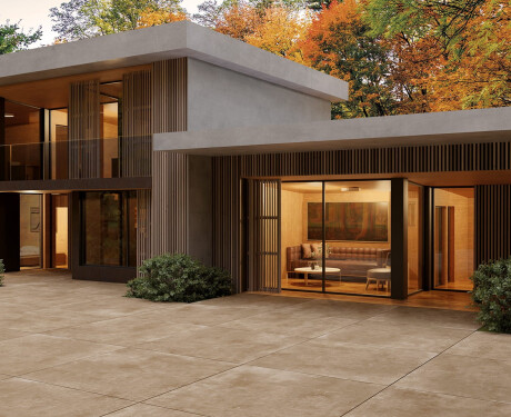Storformat-fliser 120x280, betonfarvet taupe, mat, A4H758 Louft Taupe