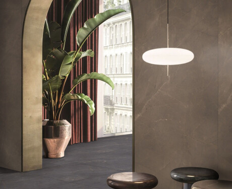 Storformat-keramisk flise 120x280, marmor med årer, blank, A4H824 Omani Oud