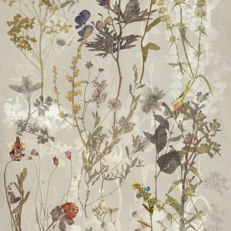 Vægfliser 60x120 cm, grå med blomstermønstre, mat, A4H919 Glame #1