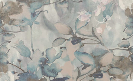 Vægfliser 60x120 cm, grå med blomstermønstre, mat, A4H921 Jam