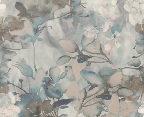 Vægfliser 60x120 cm, grå med blomstermønstre, mat, A4H921 Jam