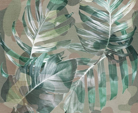 Vægfliser 60x120 cm, beige med blomstermønstre, mat, A4H922 Kamu