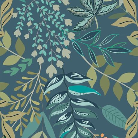 Vægfliser 60x120 cm, blå med blomstermønstre, mat, A4H924 Majorele #4