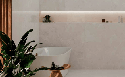 Storformat-keramisk flise 100x100, marmor med årer, blank, A4H941 Saffire Cream
