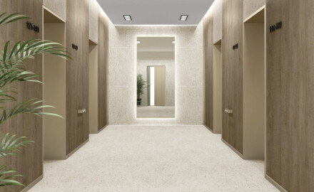 Glaseret porcelænsfliser til gulv 60x120 Sand, mat, rektificeret A4H96 Terrazzo