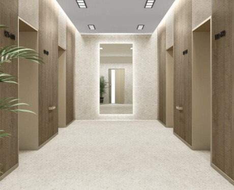 Glaseret porcelænsfliser til gulv 60x120 Sand, mat, rektificeret A4H96 Terrazzo