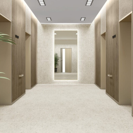 Glaseret porcelænsfliser til gulv 60x120 Sand, mat, rektificeret A4H96 Terrazzo #1