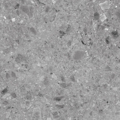 Glaseret porcelænsfliser til gulv 60x120, grå, mat, rektificeret, A4H97, terrazzo #6