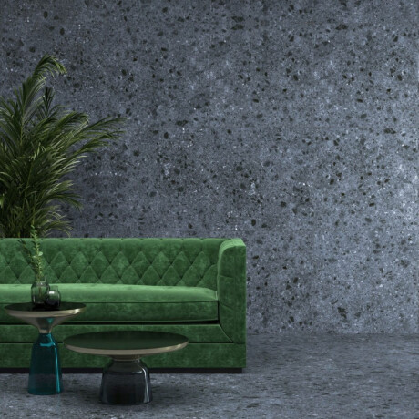 Glaseret porcelænsfliser til gulv 60x120, antracit, mat, rektificeret, A4H98, terrazzo #1