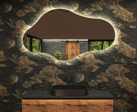 LED Badeværelses spejl med uregelmæssig form C221