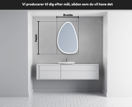 LED Badeværelses spejl med uregelmæssig form B222 #5
