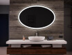 Ovalt badeværelses spejl med LED L74 - Vandret #1