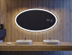 Ovalt badeværelses spejl med LED L74 - Vandret #3