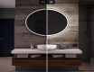 Ovalt badeværelses spejl med LED L74 - Vandret #5