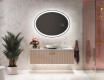 Ovalt badeværelses spejl med LED L74 - Vandret #6
