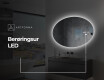 Ovalt badeværelses spejl med LED L227 #8