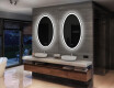 Ovalt badeværelses spejl med LED L74 - Lodret #2