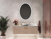 Ovalt badeværelses spejl med LED L74 - Lodret #6